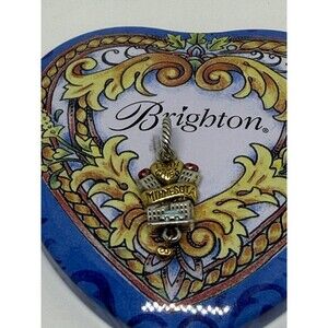 Brighton MINNESOTA State Charm Enameled Dangle Twin Cities Two Tone